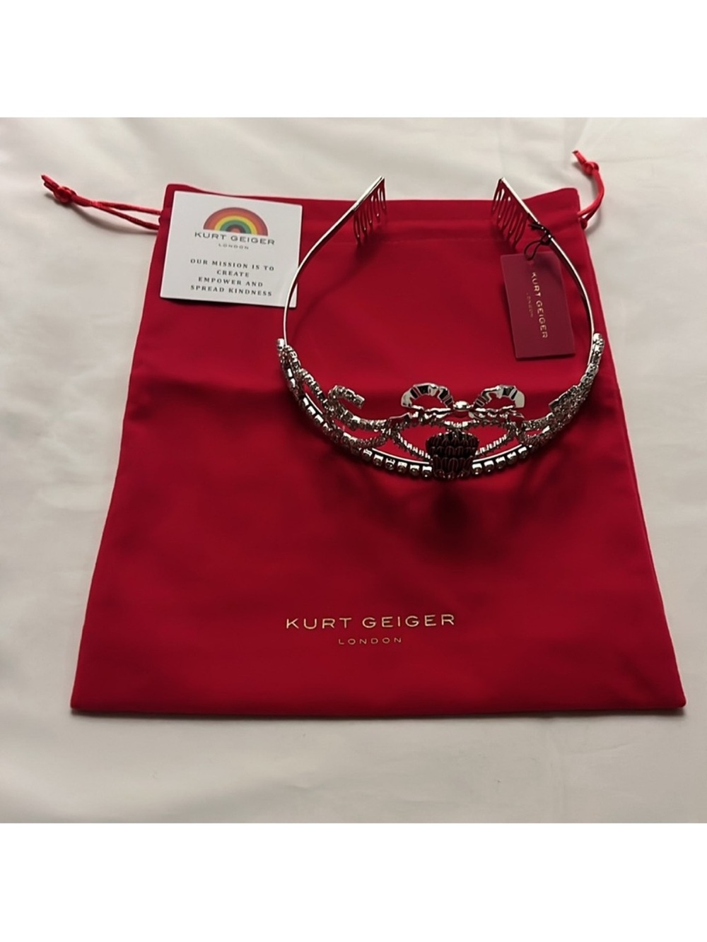 Kurt Geiger Eagle Tiara Crystal Cubic Zirconia NWT - Picture 6 of 12